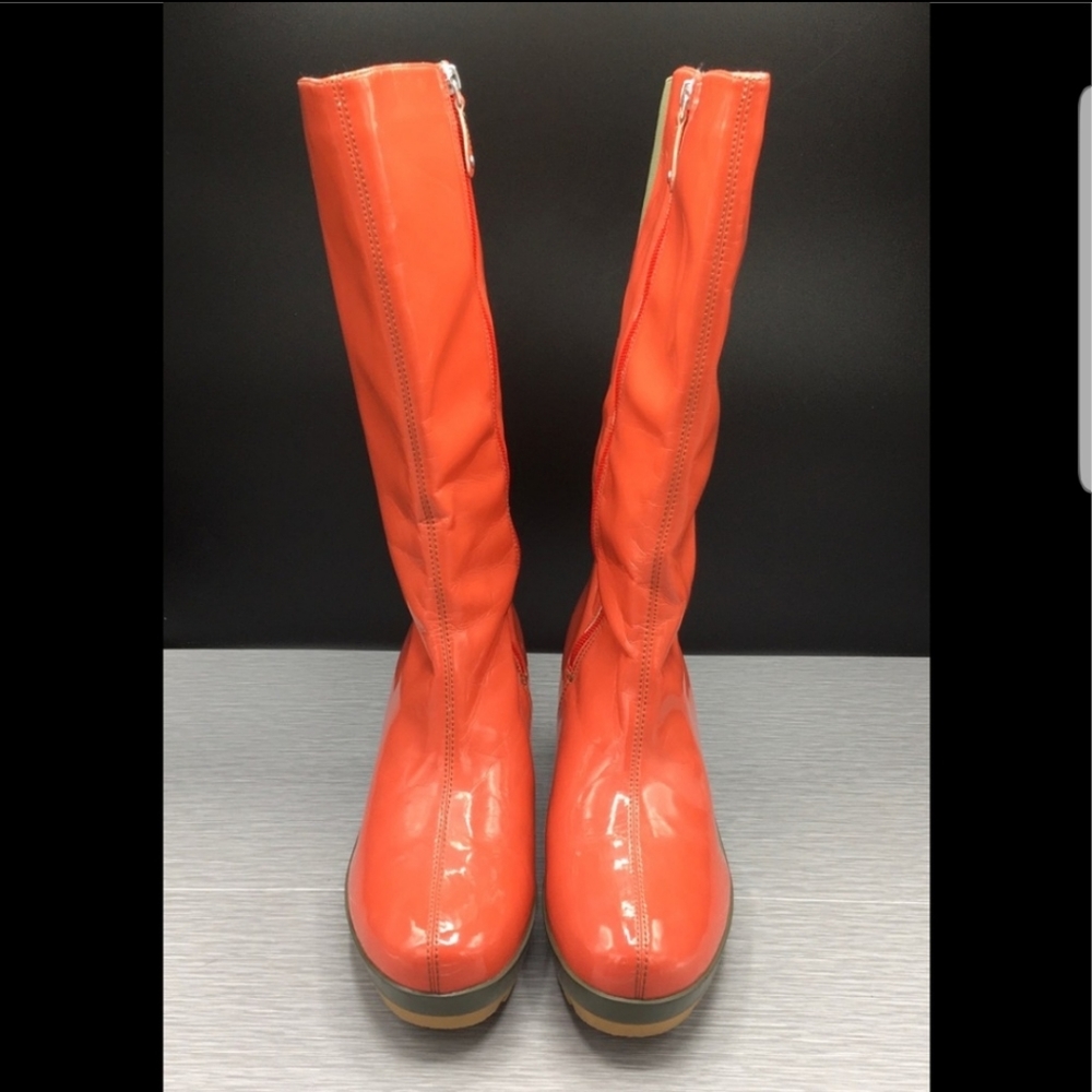 ROCKPORT Bright Orange Waterproof Rain Boots Sz 11 - Picture 6 of 10